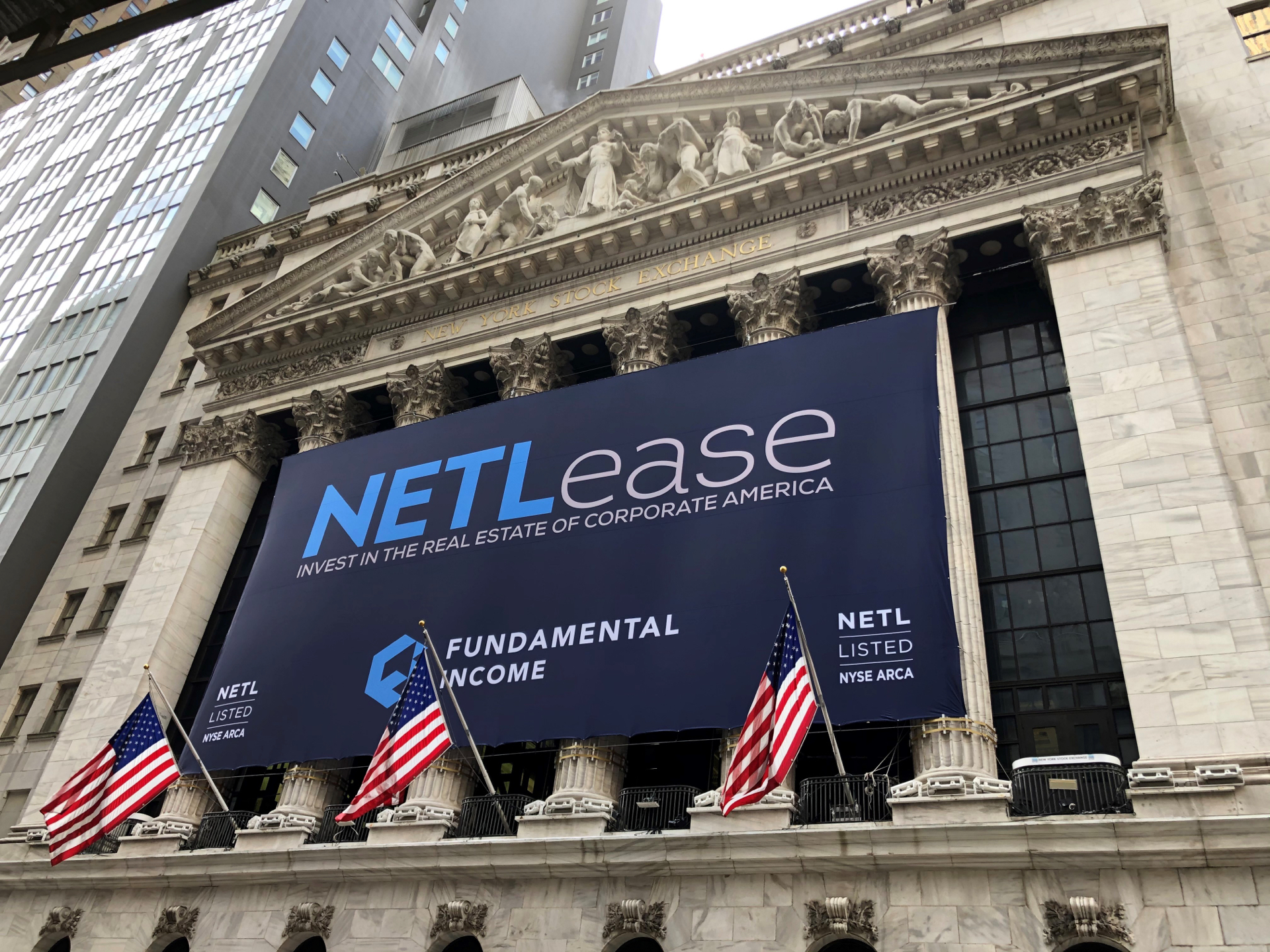 Net Lease ETF Wall Street Banner